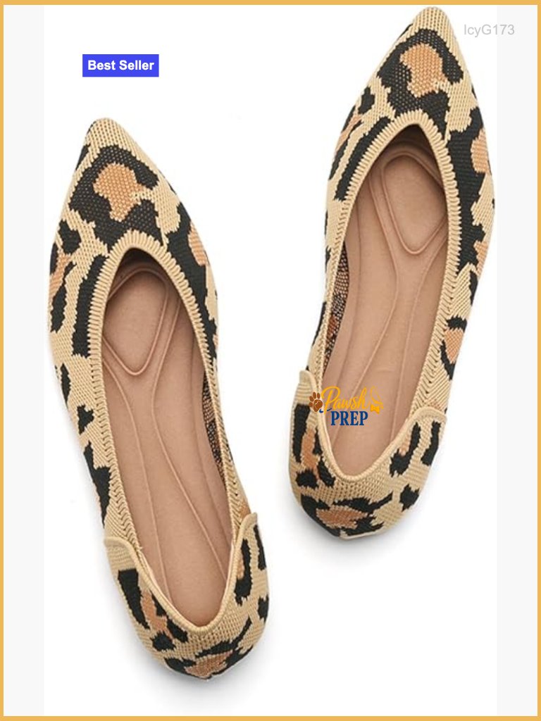 Women's Knit Ballet Flats Pointed Toe Slip On Walking Office